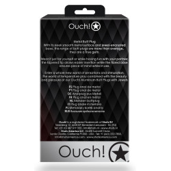 Ouch! Bijou anal Heart Gem L 8 x 4cm Noir-Violet